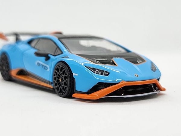 Xe Mô Hình Lamborghini Huracan STO Blu Laufey LHD 1:64 Minigt ( Xanh Dương )