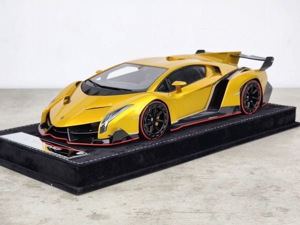Xe Mô Hình Supercar Veneno Series 1:18 HH Model ( Chrome Gold )