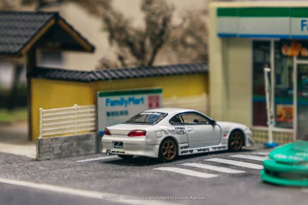 Xe mô hình Vertex Nissan Silvia (S15) 1:64 Tarmac Works ( White )