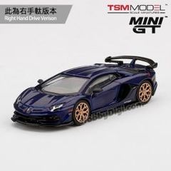 Xe Mô Hình Lamborghini Aventador SVJ - Viola Aletheia 1:64 MiniGT( Xanh Đậm)