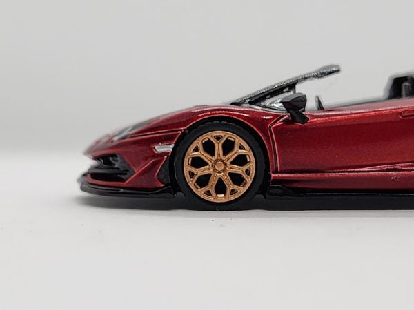 Xe Mô Hình Lamborghini Aventador SVJ Roadster Rosso Efesto LHD 1:64 Minigt ( Đỏ )