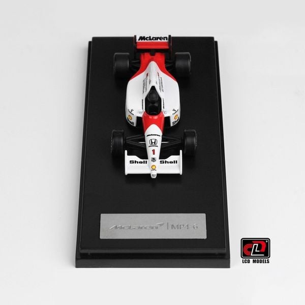 Xe Mô Hình MCLaren Honda MP4/6 1:64 LCD ( White )