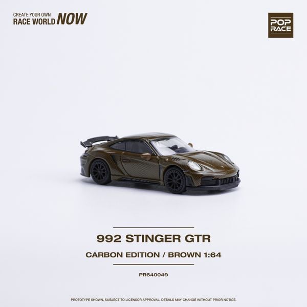 Xe Mô Hình 992 Stinger GTR Carbon Edition - Brown 1:64 POPRACE