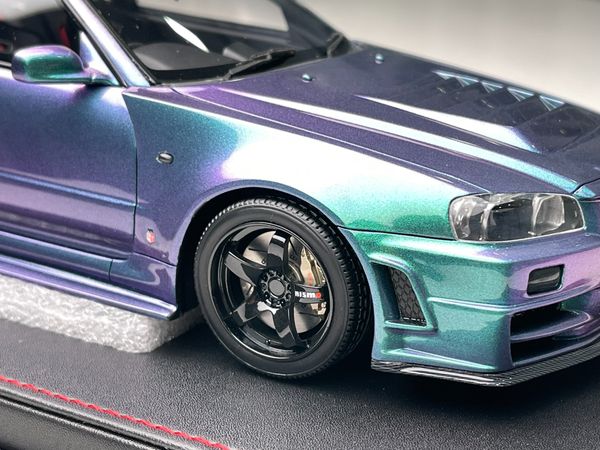 Xe Mô Hình Nissan Skyline R34 Z-Tune 1:18 One Model ( Tím Biến Màu )