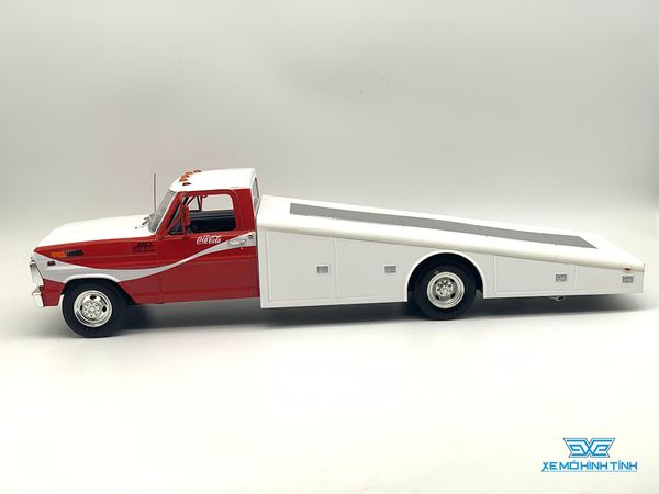 Xe Mô Hình Ford Ramp Truck 1970 F350 1:18 ACME ( Trắng Đỏ )