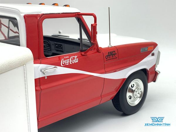 Xe Mô Hình Ford Ramp Truck 1970 F350 1:18 ACME ( Trắng Đỏ )