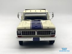 Xe Mô Hình Ford F-350 Ramp Truck Shelby Racing 1970 1:18 ACME ( Trắng Xanh )