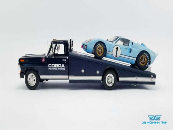 Xe Mô Hình 1970 Ford F-350 Ramp Truck - Cobra 1:18 ACME ( Xanh Đen )