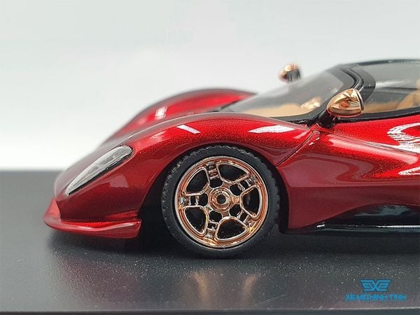 Xe Mô Hình DeTomaso P72 Soul Red Limited 1000 pcs 1:64 Peako64 (Đỏ)