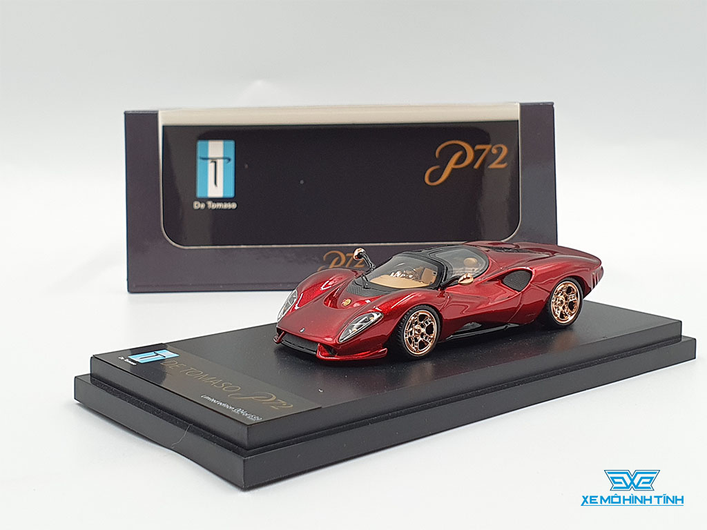 Xe Mô Hình DeTomaso P72 Soul Red Limited 1000 pcs 1:64 Peako64 (Đỏ