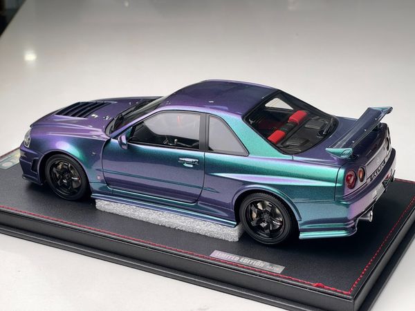 Xe Mô Hình Nissan Skyline R34 Z-Tune 1:18 One Model ( Tím Biến Màu )