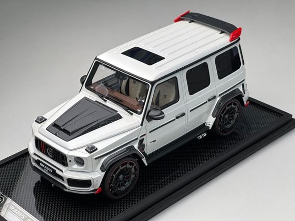 Xe Mô Hình Mercedes Benz G63 AMG 2019 Limited 66 1:18 Motorhelix ( Trắng Mui Carbon )