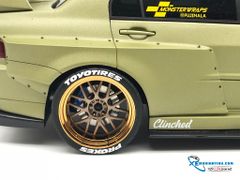 Xe Mô Hình Mitsubishi Evo IX Matt Green Clinched Widebody 1:18 AGU Model ( Xanh )