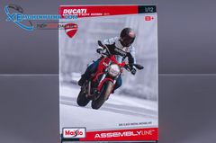 XE MÔ HÌNH DUCATI MONSTER 696 BỘ KIT 1:12 MAISTO (ĐỎ)