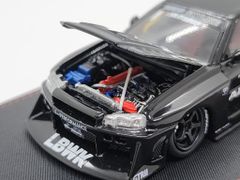 Xe Mô Hình Nissan Skyline LBWK - ER34 1:64 Street Weapon ( Đen Đỏ )