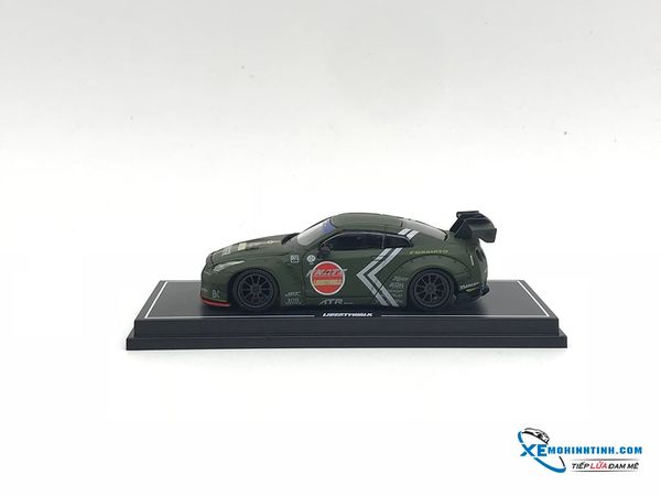 Xe Mô Hình Nissan GTR- R35 LB 1:64 Liberty Walks ( Xanh Rêu Nhám )