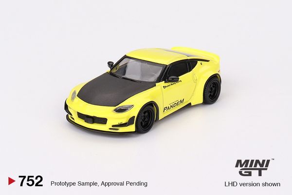 Xe Mô Hình Nissan Z Pandem Ikazuchi 1:64 MiniGT (Vàng)