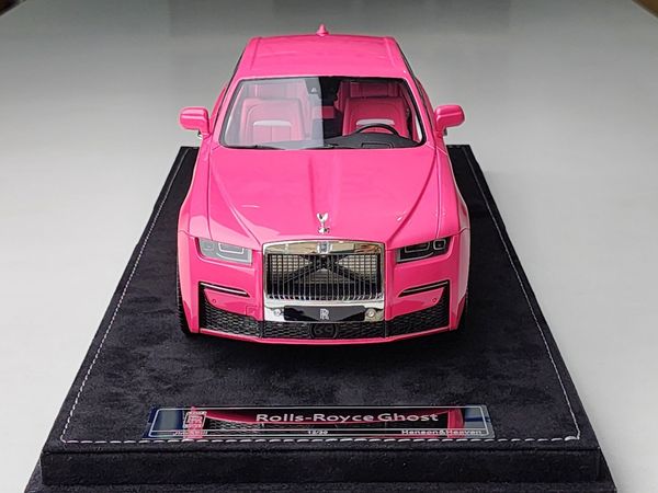 Xe Mô Hình Rolls-Royce Ghost 1:18 HH Model ( Hồng Metalic Mâm Bạc )