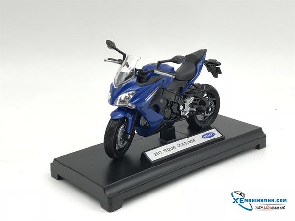 Xe Mô Hình 2017 GSX-S1000F 1:18 Welly ( Xanh Dương )