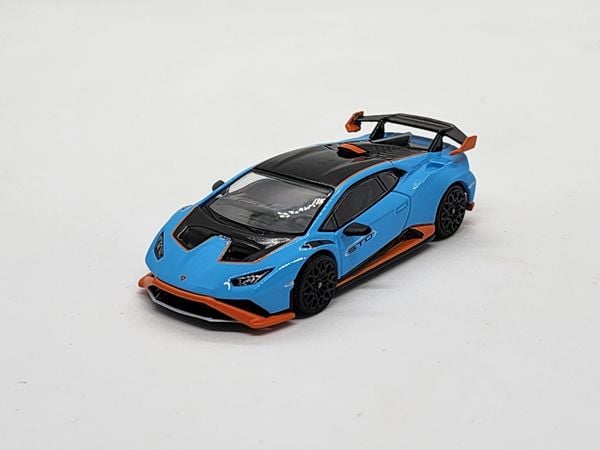 Xe Mô Hình Lamborghini Huracan STO Blu Laufey LHD 1:64 Minigt ( Xanh Dương )