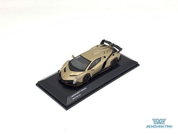 Xe Mô Hình Lamborghini Veneno Mui Cứng 1:64 Kyosho ( Gold )