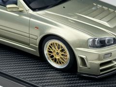 Xe Mô Hình Nissan Stagea- R34 Custom Version Limited 66 pcs 1:18 Ivy Model ( Gold )