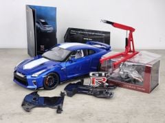 Xe Mô Hình Nissan GT-R(R35) 50th AnniVersary 1:18 MotorHelix (Wangan Blue)