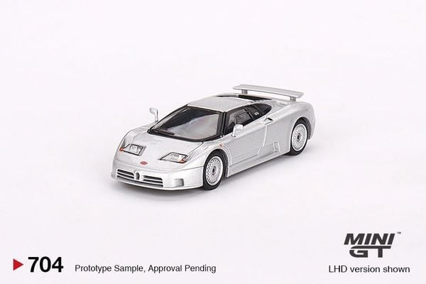 Xe Mô Hình Bugatti EB110 GT Grigio Chiaro 1:64 MiniGT ( Bạc )