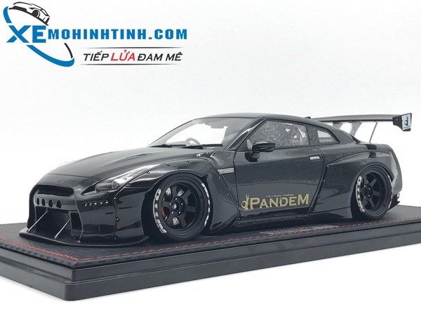 XE MÔ HÌNH NISSAN PANDEM R35 GT-R 1:18 IGINITION MODEL (ĐEN)