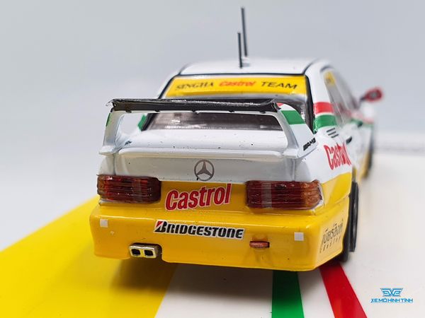 Xe Mô Hình Mercedes-Benz 190 E 2.5-16 Evolution II 1:64 Tarmac Works( Trắng Vàng )