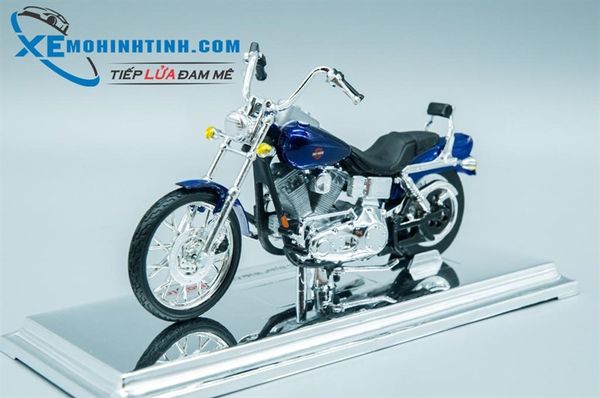 XE MÔ HÌNH HARLEY DAVIDSON 2001 FXDWG Dyna Wide Glide 1:18 MAISTO (TÍM)