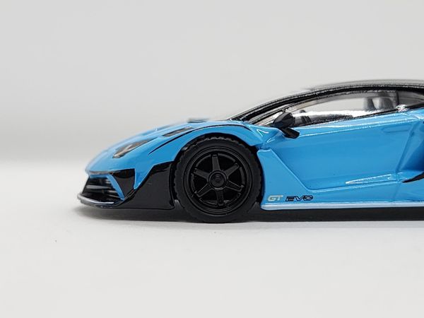 Xe Mô Hình LB-Silhouette Works Lamborghini Aventador GT Evo Baby Blue LHD 1:64 Minigt ( Xanh Baby )