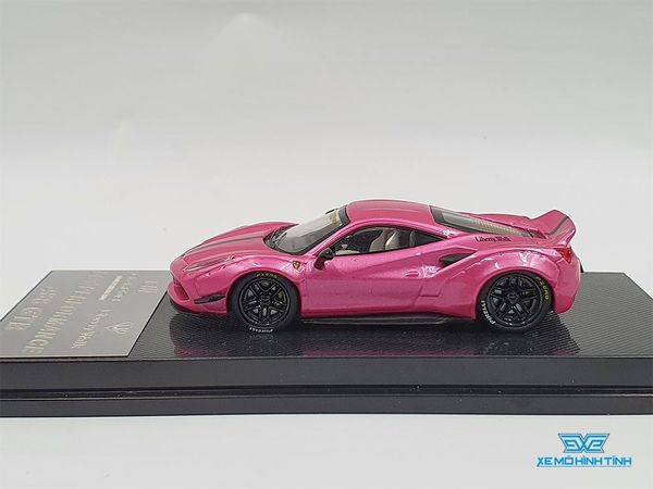 Xe Mô Hình Ferrari 488 GTB LB Performance 1:64 CM Model ( Hồng )