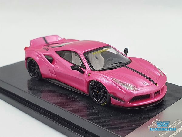 Xe Mô Hình Ferrari 488 GTB LB Performance 1:64 CM Model ( Hồng )