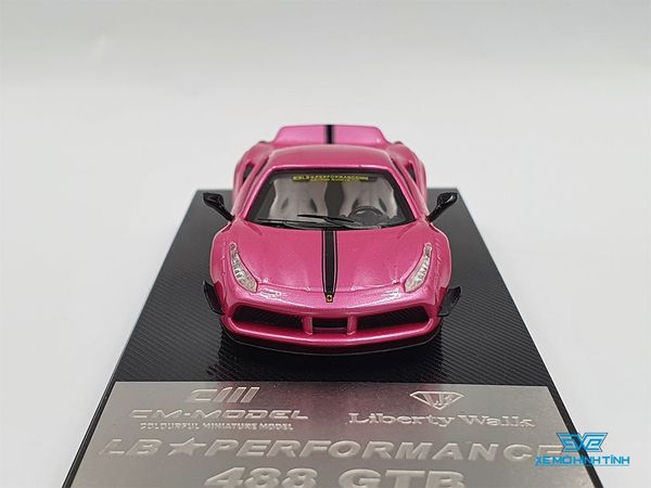 Xe Mô Hình Ferrari 488 GTB LB Performance 1:64 CM Model ( Hồng )