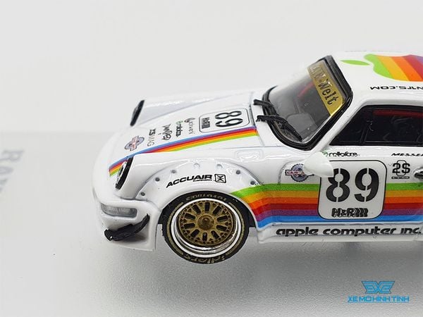 Xe Mô Hình Porsche RWB Apple Computer INC 1:64 CM Model ( Trắng )