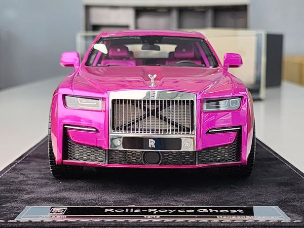 Xe Mô Hình Rolls-Royce Ghost 1:18 HH Model ( Flash Pink/ Mâm Bạc )