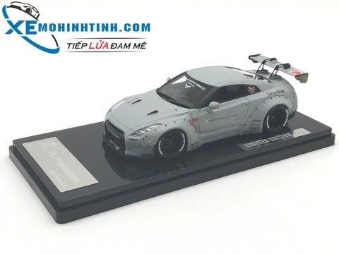 XE MÔ HÌNH NISSAN GTR R35 LB WORKS LIBERTY WALK 1:43 ONE MODEL (XÁM TRO)