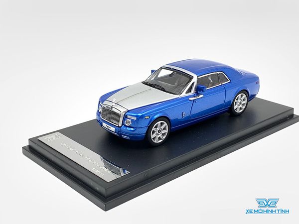 Xe Mô Hình Rolls Royce Phantom Coupe 1:64 Limited ( Xanh Dương Nhạt Mui Bạc )