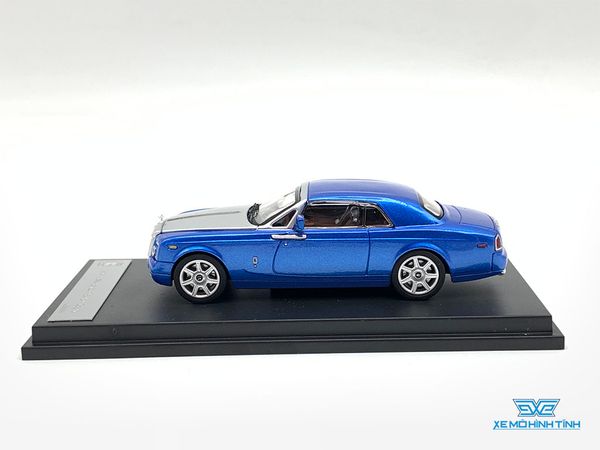 Xe Mô Hình Rolls Royce Phantom Coupe 1:64 Limited ( Xanh Dương Nhạt Mui Bạc )