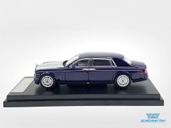 Xe Mô Hình Rolls Royce Phantom VII + Phụ Kiện Bánh 1:64 Limited ( Xanh Dương Đậm Mui Bạc )