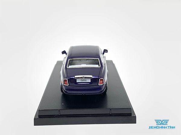 Xe Mô Hình Rolls Royce Phantom VII + Phụ Kiện Bánh 1:64 Limited ( Xanh Dương Đậm Mui Bạc )