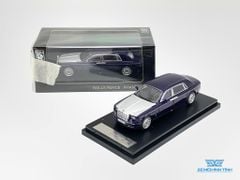 Xe Mô Hình Rolls Royce Phantom VII + Phụ Kiện Bánh 1:64 Limited ( Xanh Dương Đậm Mui Bạc )