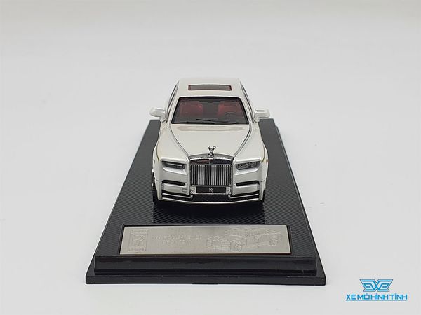 Xe Mô Hình Rolls Royce Phantom Bản 4 Cửa 1:64 ( Trắng Nội Thất Đỏ )
