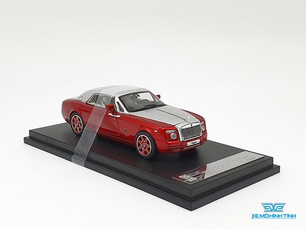 Xe Mô Hình Rolls Royce Phantom Coupe 1:64 ( Đỏ Mui Bạc )