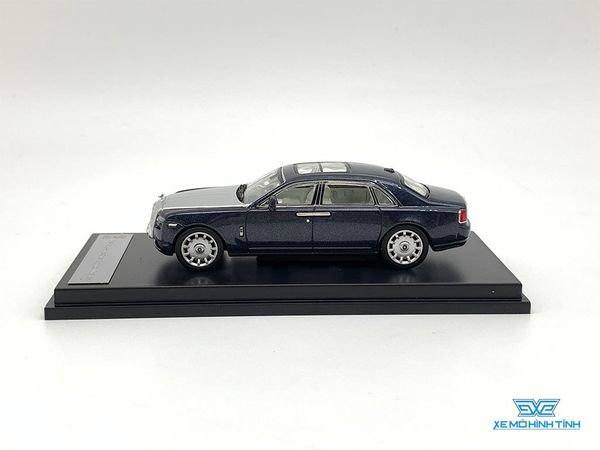 Xe Mô Hình Rolls Royce Ghoste Extended Wheelbase 1:64 Collector's Model ( Xanh Đen Mui Bạc )