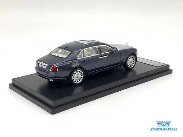 Xe Mô Hình Rolls Royce Ghoste Extended Wheelbase 1:64 Collector's Model ( Xanh Đen Mui Bạc )