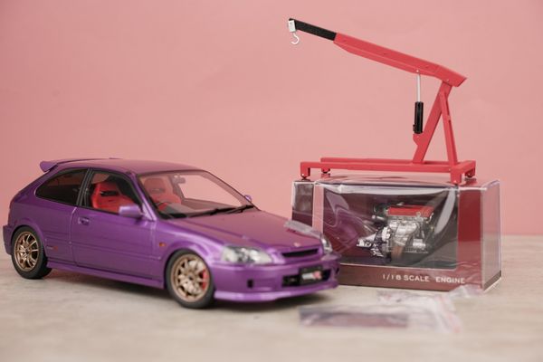 Xe Mô Hình Honda Civic Type R (EK9) 1:18 Motor Helix (Pearl Purple)
