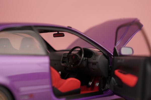 Xe Mô Hình Honda Civic Type R (EK9) 1:18 Motor Helix (Pearl Purple)