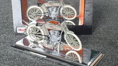 XE MÔ HÌNH HARLEY DAVIDSON 1909 Twin 5D V-Twin 1:18 MAISTO (XÁM)